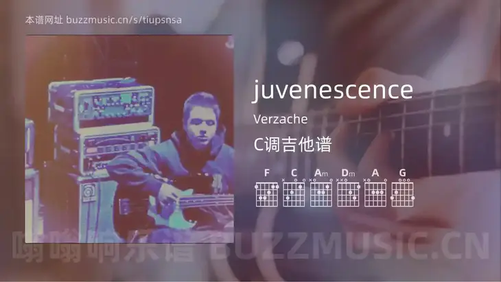 juvenescence吉他谱C调 Verzache 简单版
