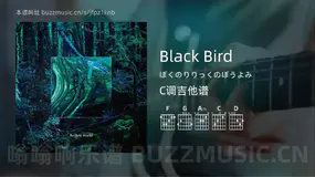Black Bird ぼくのりりっくのぼうよみ 吉他谱C调简单版