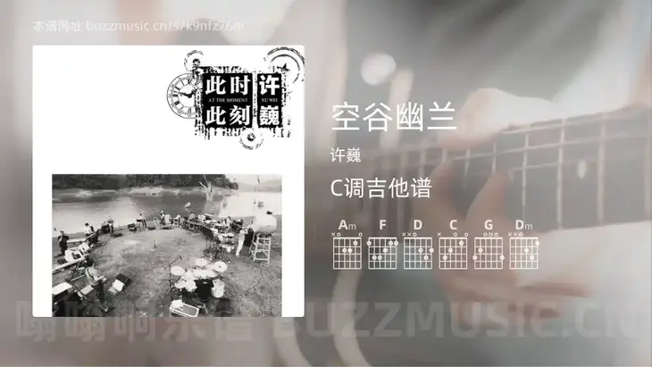 空谷幽兰 许巍 吉他谱C调简单版