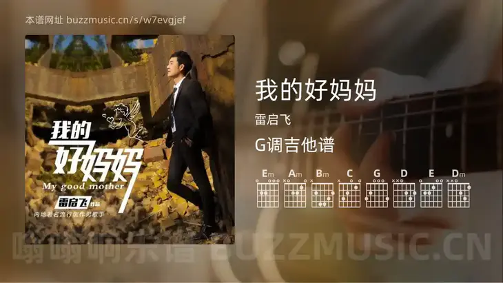 我的好妈妈 雷启飞 吉他谱G调简单版