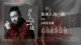 我来人间一趟 关剑 吉他谱G调简单版