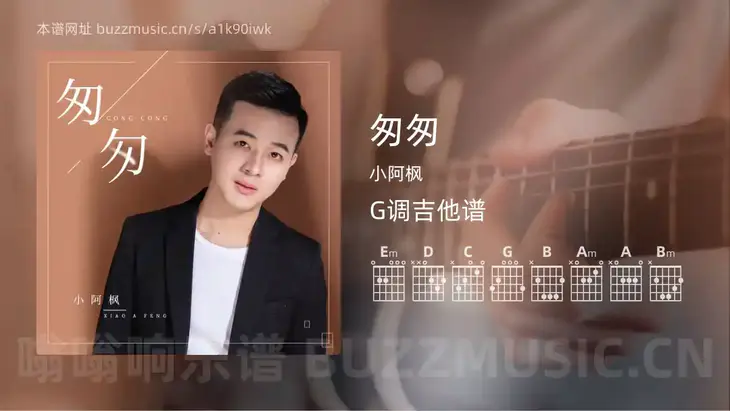匆匆吉他谱G调 小阿枫 简单版