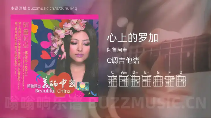 心上的罗加 阿鲁阿卓 吉他谱C调简单版