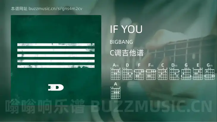 IF YOU吉他谱C调 BIGBANG 简单版