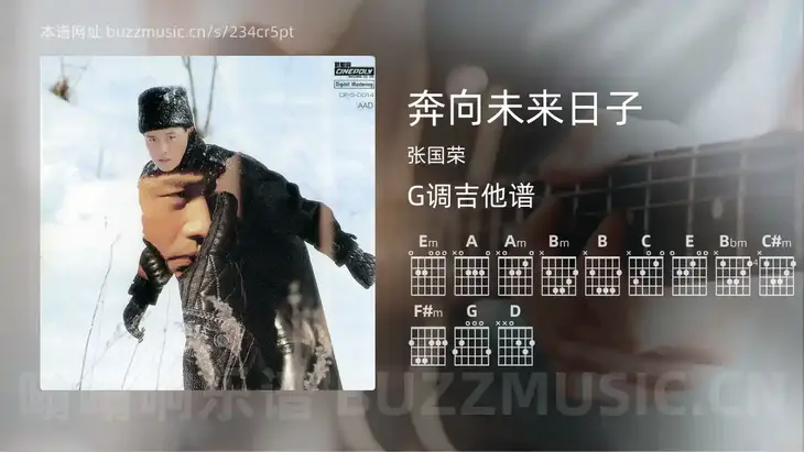 奔向未来日子 张国荣 吉他谱G调简单版