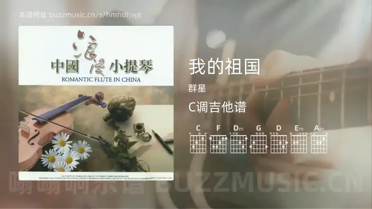 我的祖国 群星 吉他谱C调简单版