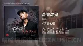 老爸老妈 阿宝 吉他谱C调简单版