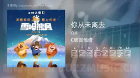 你从未离去 白挺 吉他谱C调简单版