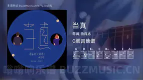 当真 蒋蒋,曲肖冰 吉他谱G调简单版