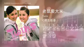 老鼠爱大米 Twins 吉他谱C调简单版