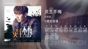 灵主不悔 汪苏泷 吉他谱C调简单版