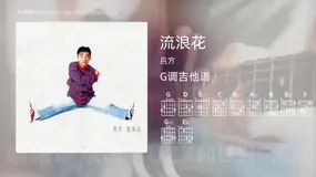流浪花 吕方 吉他谱G调简单版