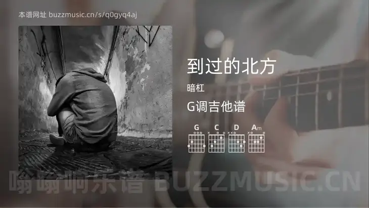 到过的北方 暗杠 吉他谱G调简单版