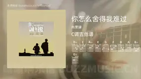 你怎么舍得我难过吉他谱C调 尚雯婕 简单版