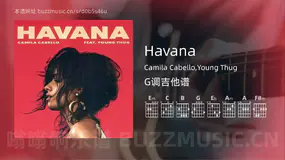Havana Camila Cabello,Young Thug 吉他谱G调简单版