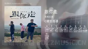 跟你走吉他谱C调 半吨兄弟 简单版