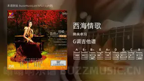 西海情歌吉他谱G调 降央卓玛 简单版