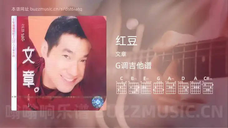 红豆 文章 吉他谱G调简单版