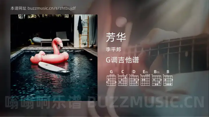 芳华 李平邦 吉他谱G调简单版