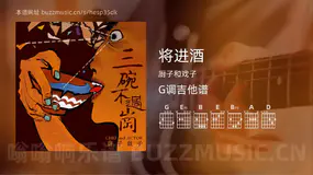 将进酒 厨子和戏子 吉他谱G调简单版