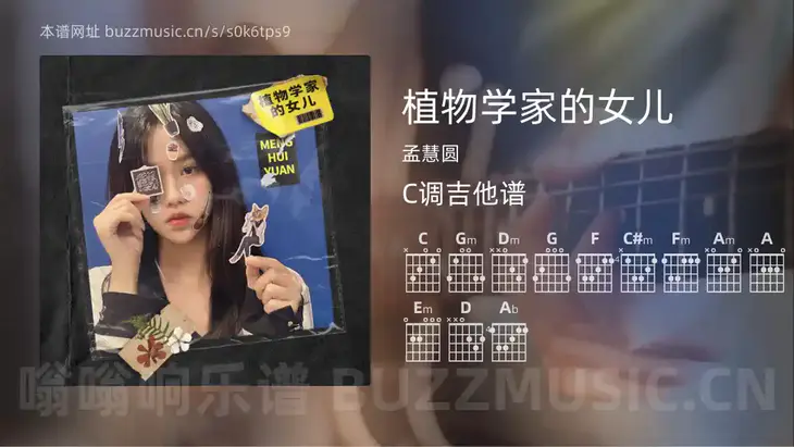 植物学家的女儿吉他谱C调 孟慧圆 简单版
