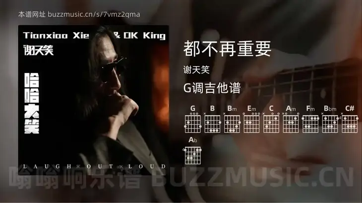 都不再重要吉他谱G调 谢天笑 简单版