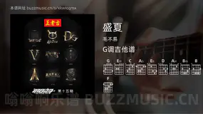 盛夏 毛不易 吉他谱G调简单版