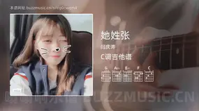 她姓张 闫庆涛 吉他谱C调简单版