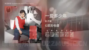 一爱多少年 孙子涵 吉他谱G调简单版