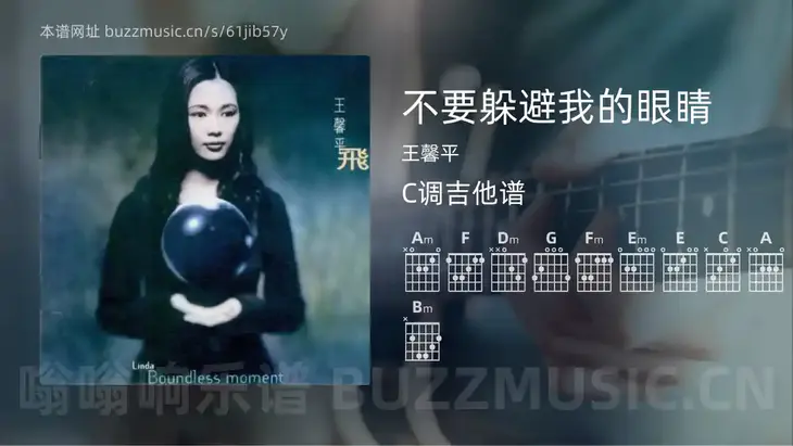 不要躲避我的眼睛 王馨平 吉他谱C调简单版
