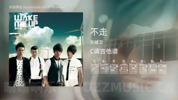 不走 东城卫 吉他谱C调简单版