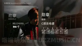勋章 鹿晗 吉他谱C调简单版
