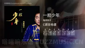 一腔少年 海来阿木 吉他谱C调简单版
