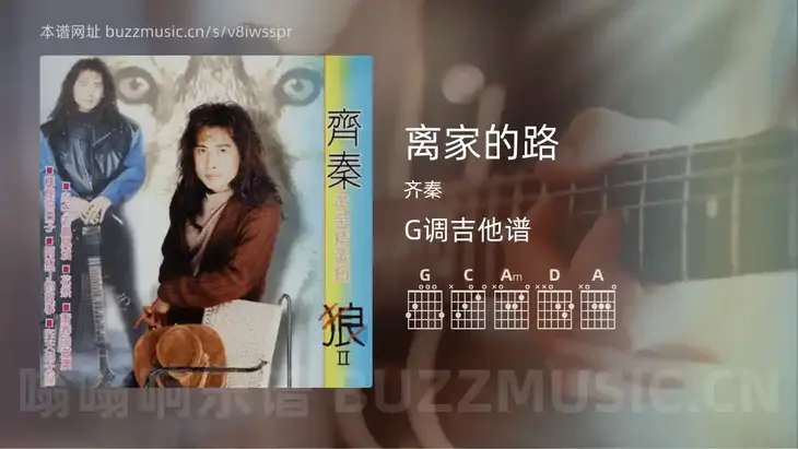 离家的路 齐秦 吉他谱G调简单版