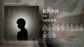 孤独为伴 天舞 吉他谱G调简单版