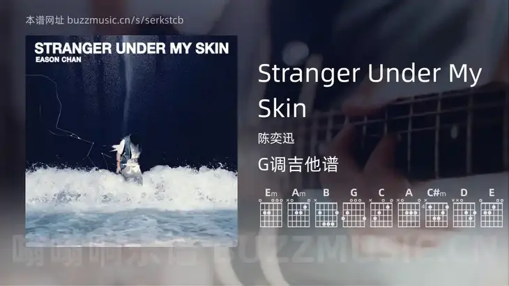 Stranger Under My Skin 陈奕迅 吉他谱G调简单版