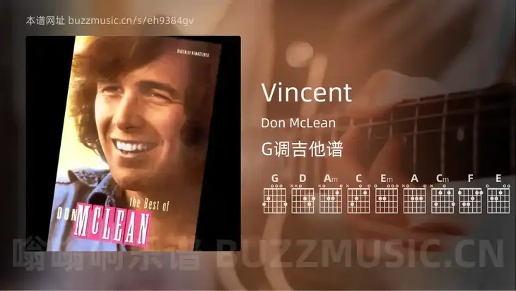 Vincent Don McLean 吉他谱G调简单版