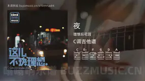 夜 理想后花园 吉他谱C调简单版