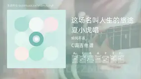 这场名叫人生的旅途 夏小虎唱 轻风不语_ 吉他谱C调简单版