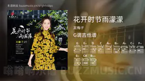 花开时节雨濛濛 龙梅子 吉他谱G调简单版