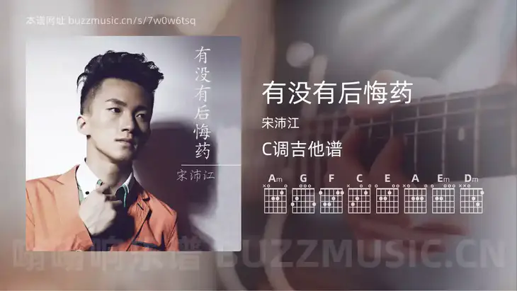 有没有后悔药吉他谱C调 宋沛江 简单版