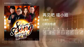 再见吧 喵小姐吉他谱C调 王晓天 简单版