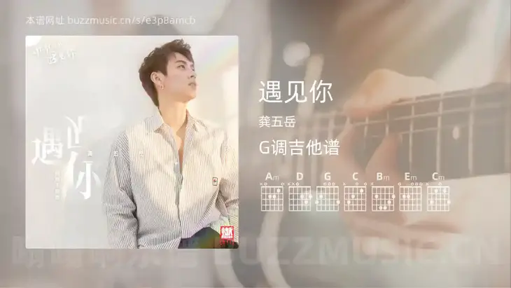 遇见你吉他谱G调 龚五岳 简单版