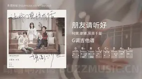 朋友请听好 何炅,谢娜,易烊千玺 吉他谱G调简单版
