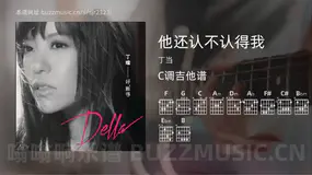 他还认不认得我 丁当 吉他谱C调简单版