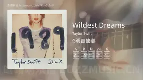 Wildest Dreams吉他谱G调 Taylor Swift 简单版