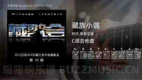 藏族小调 阿兰,黎智坚措 吉他谱C调简单版