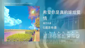 希望你是真的嫁给爱情 南方大叔 吉他谱G调简单版