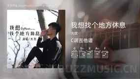 我想找个地方休息 大欢 吉他谱C调简单版