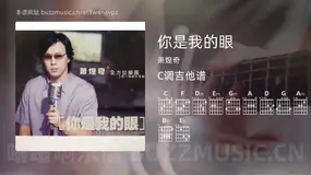 你是我的眼 萧煌奇 吉他谱C调简单版